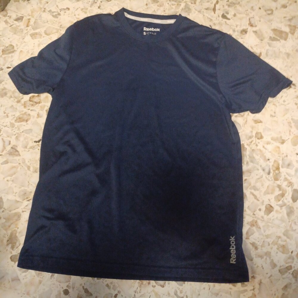 Reebok Men's Athletic Tee Short Sleeve Small Navy